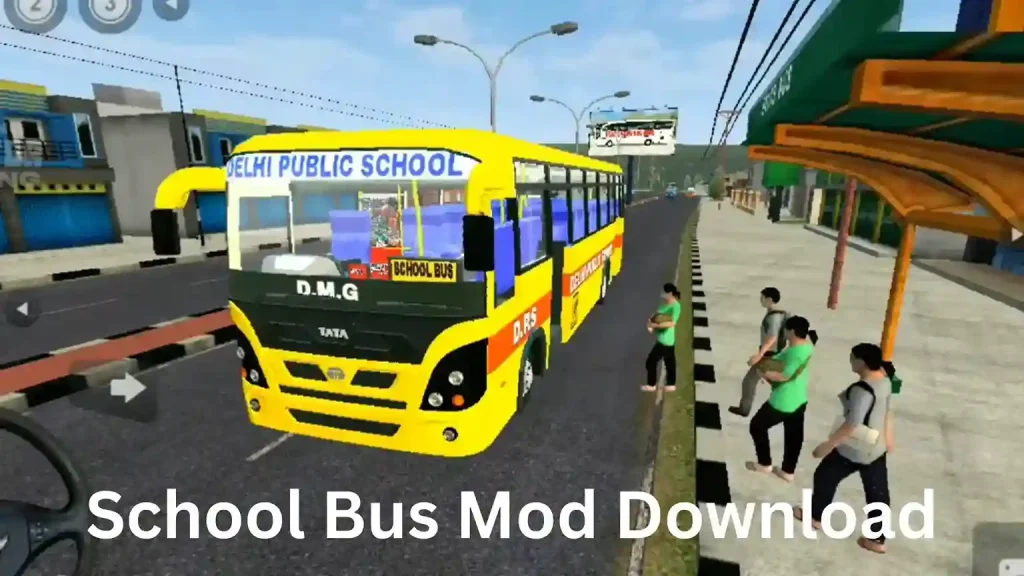 Feature image of School Bus mod- showing school bus in background