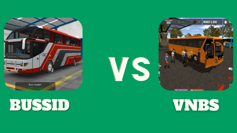 Banner showing comparison BUSSID Mod APK vs Vietnam Bus Simulator