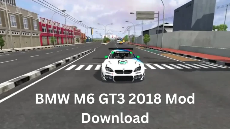 Feature image of BMW M6 GT3 mod- showing racing car in background