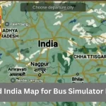 Features of download india map-showing india map and BUSSID icon