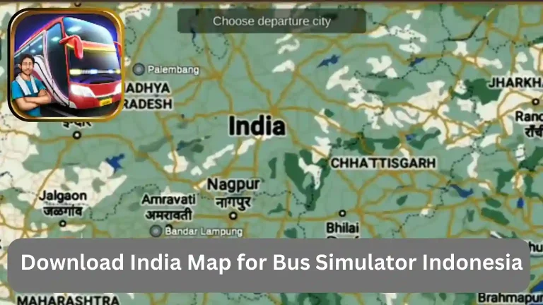 Features of download india map-showing india map and BUSSID icon
