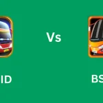 Feature image of Bus Simulator Indonesia vs. BANBS - showing both game icons on a Shamrockm color background.