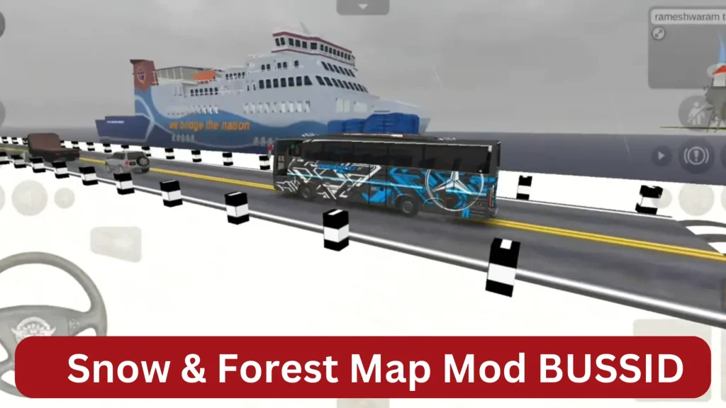 feature image of Snow & Forest Map Mod BUSSID