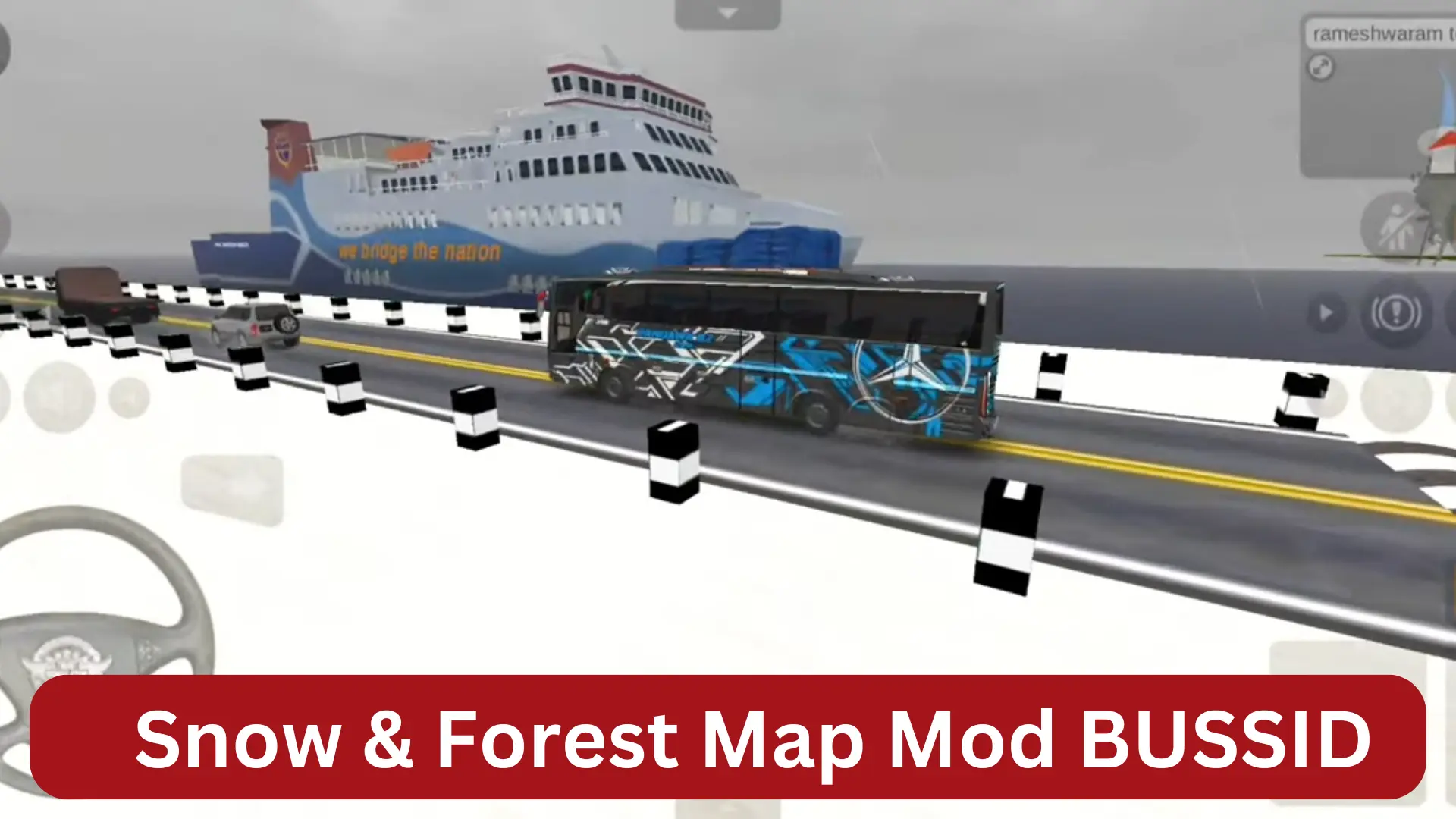 feature image of Snow & Forest Map Mod BUSSID