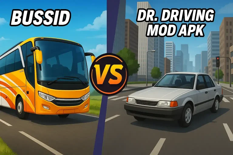 Feature image of BUSSID vs. Dr. Driving MOD APK